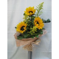 Слънчев букет със слънчогледи и солидаго Слънчев букет със слънчогледи и солидаго