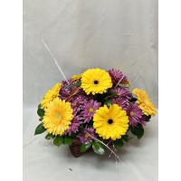 Комбинация от гербери и хризантема